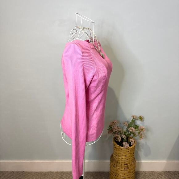 Cute pink ribbed sweater - Picture 4 of 6